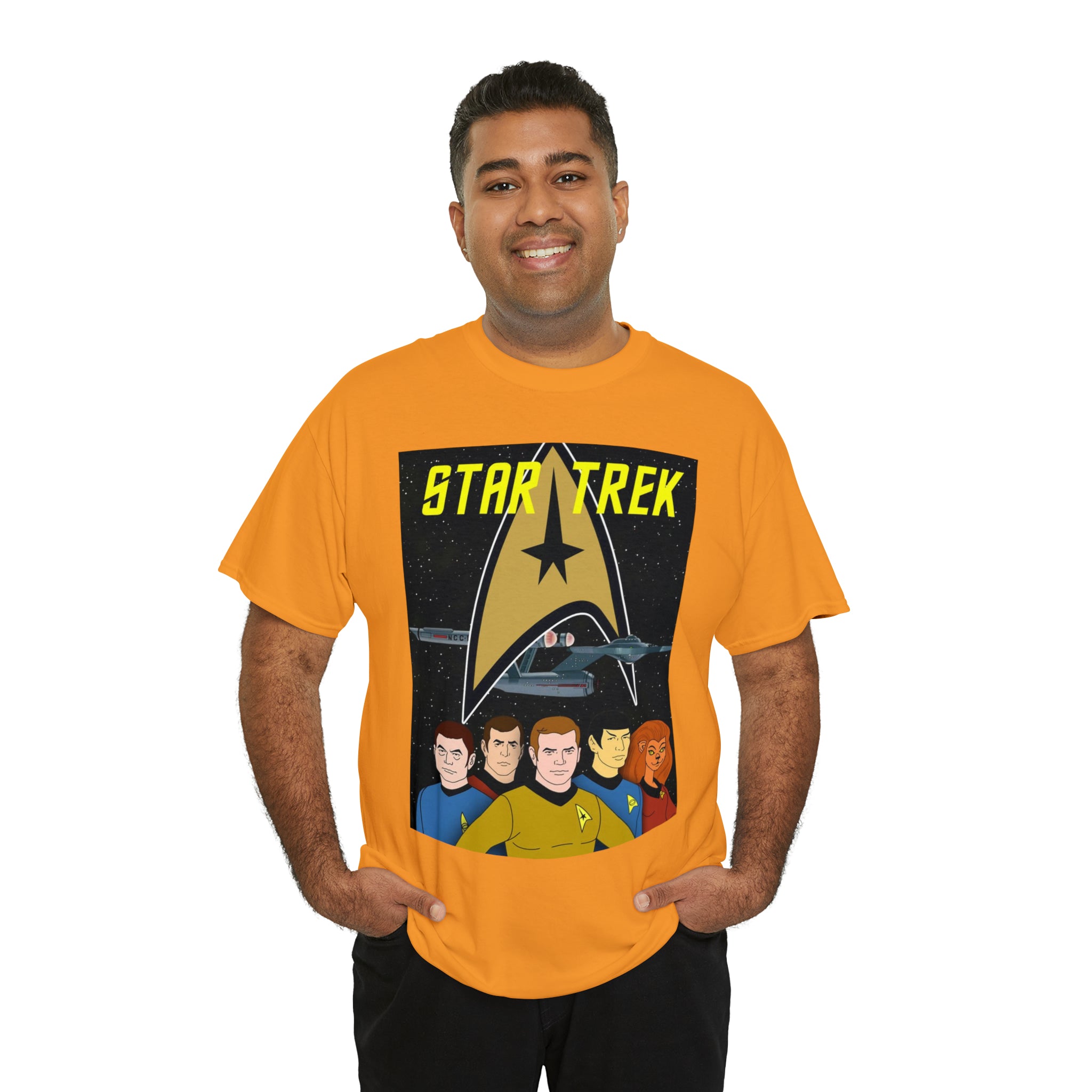 Star Trek Cartoon- Unisex Heavy Cotton T-Shirt - Creations by Chris and Carlos